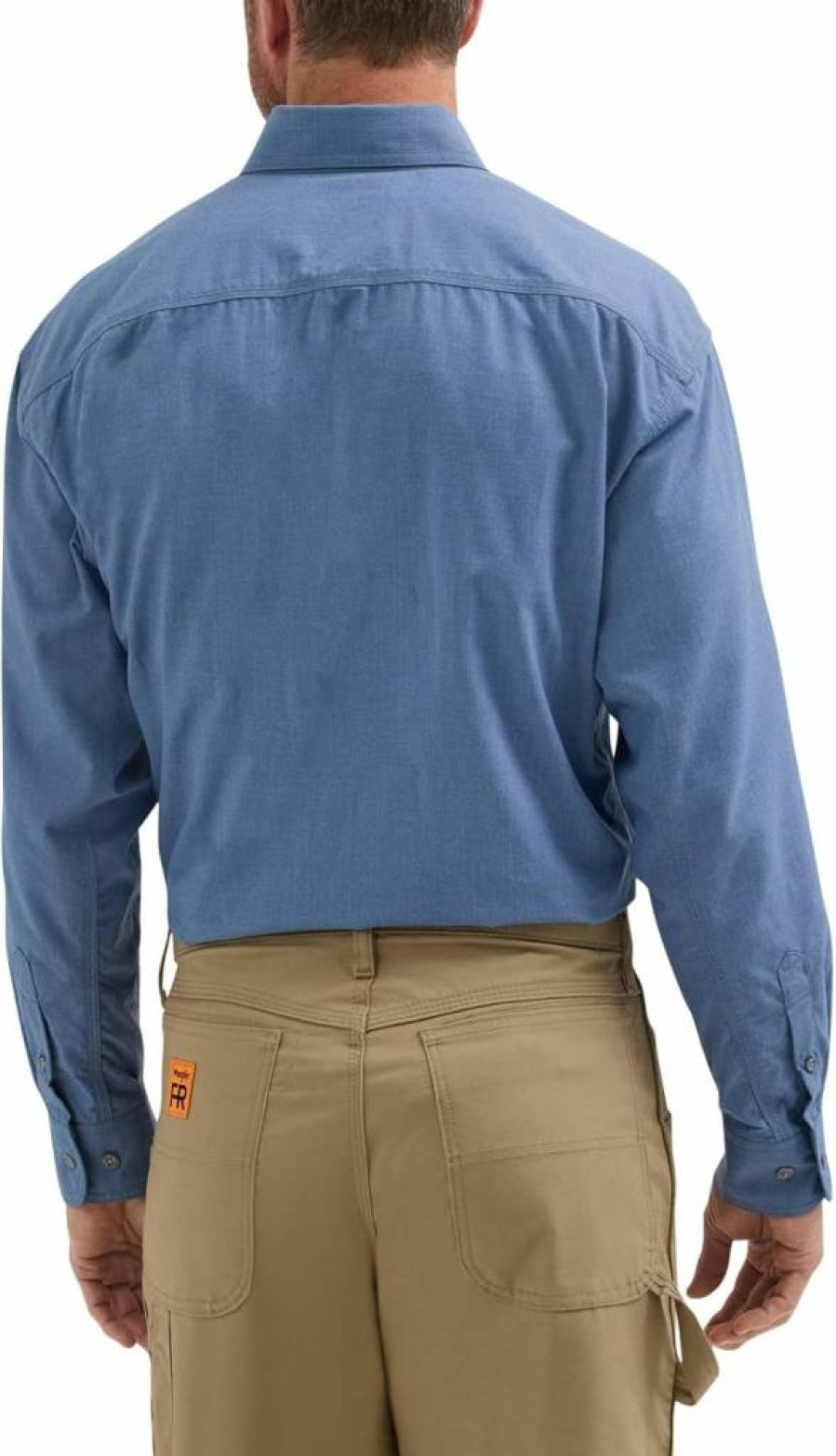 Wrangler Men's Riggs FR Work Shirt - Flame Resistant Safety Workwear with Two Pockets