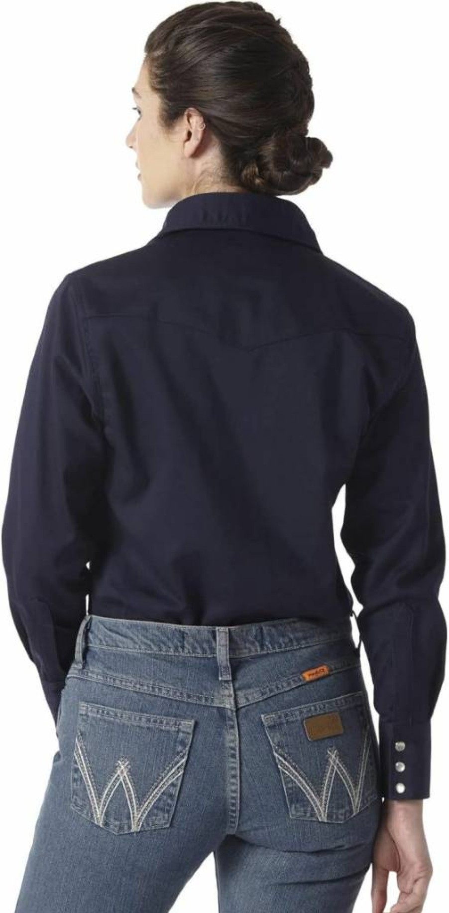 Wrangler Women's Flame Resistant Work Shirt Long Sleeve Safety Top