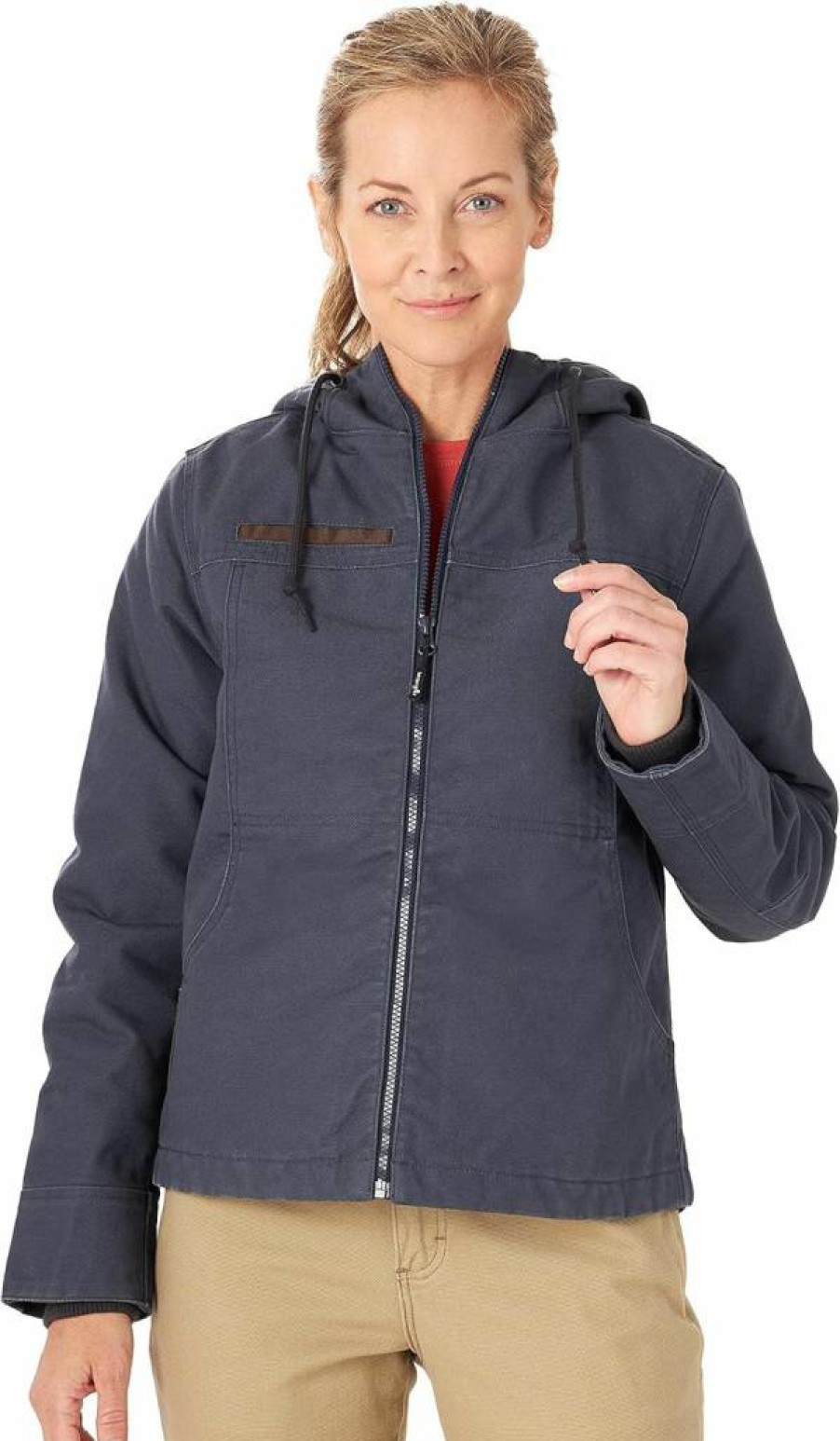 Wrangler Women's Durable Canvas Work Jacket - Heavy Duty Layered Denim Coat for Outdoor Labor