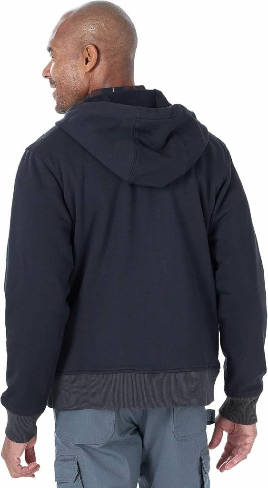 Wrangler Men's Heavy Duty Full Zip Hooded Work Jacket for Tough Outdoor Jobs