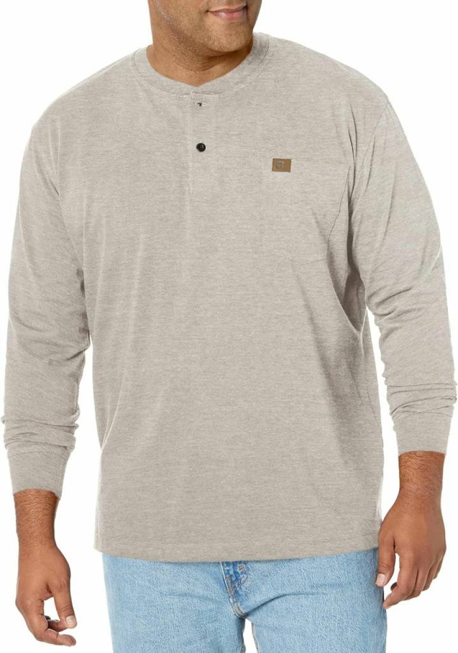 Wrangler Men's Classic Long Sleeve Henley Shirt for Casual Comfort