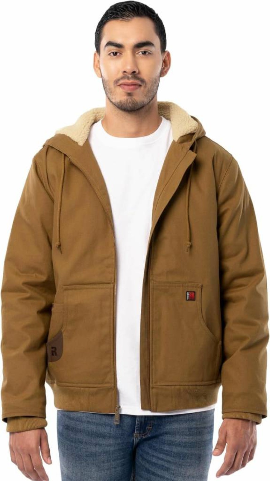 Wrangler Men's Sherpa-Lined Denim Jacket for Workwear & Outdoor Comfort