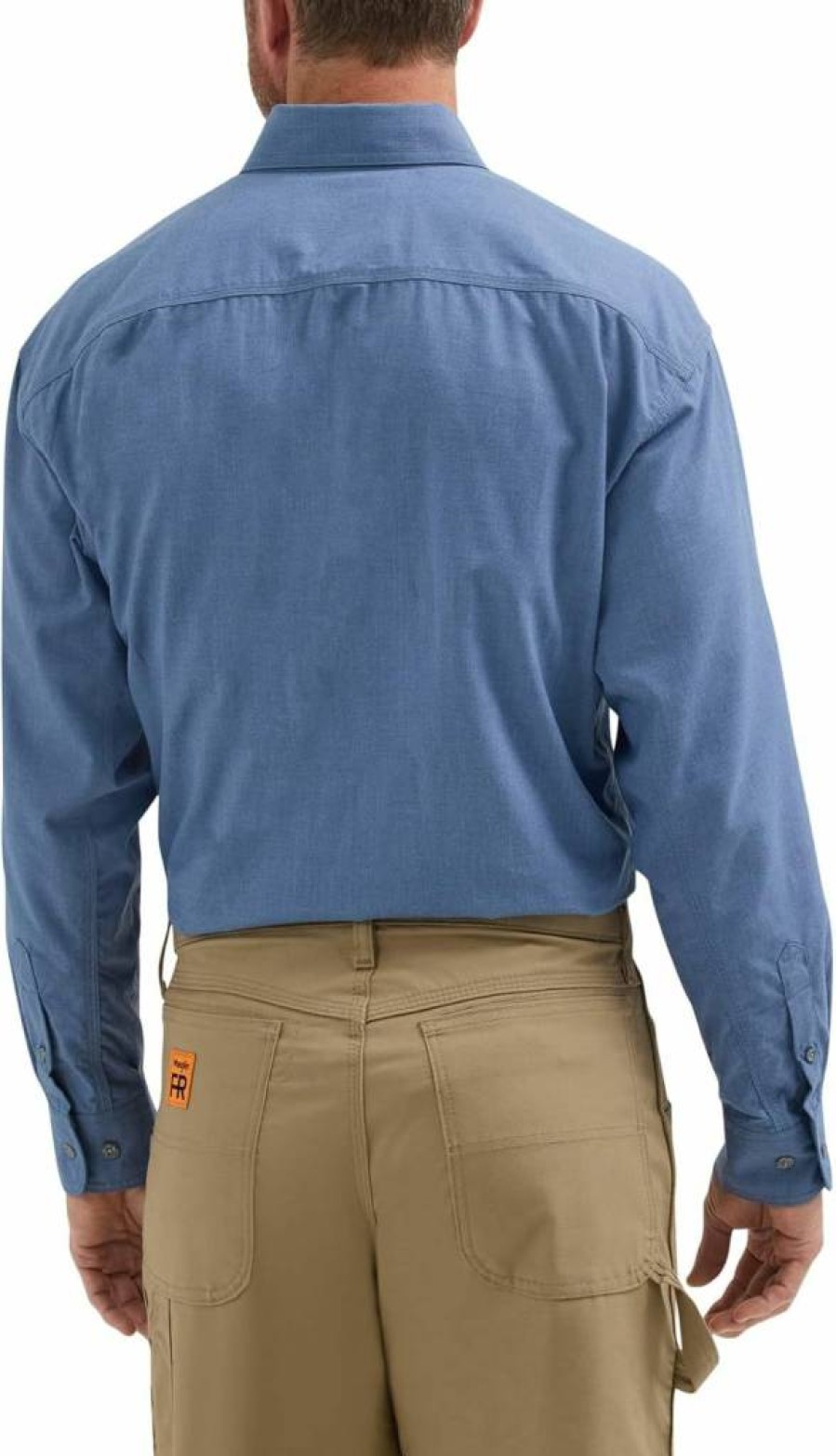 Wrangler Men's Riggs FR Work Shirt - Flame Resistant Two Pocket Durable Workwear