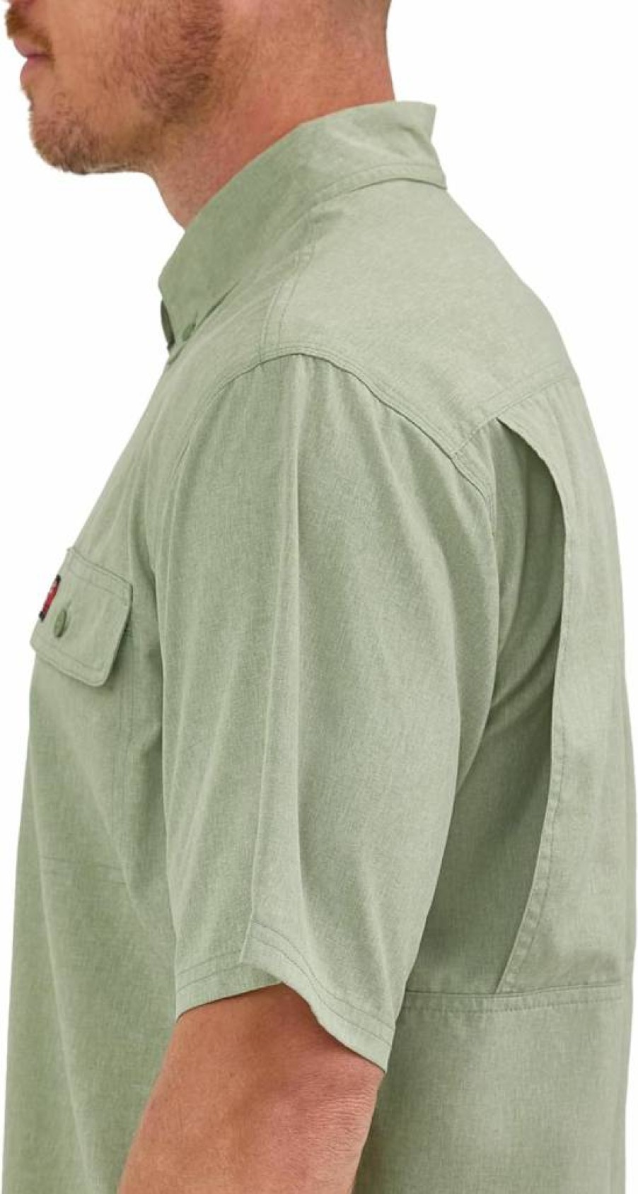 Wrangler Men's Short-Sleeve Button-Down Work Shirt with Venting for Comfort