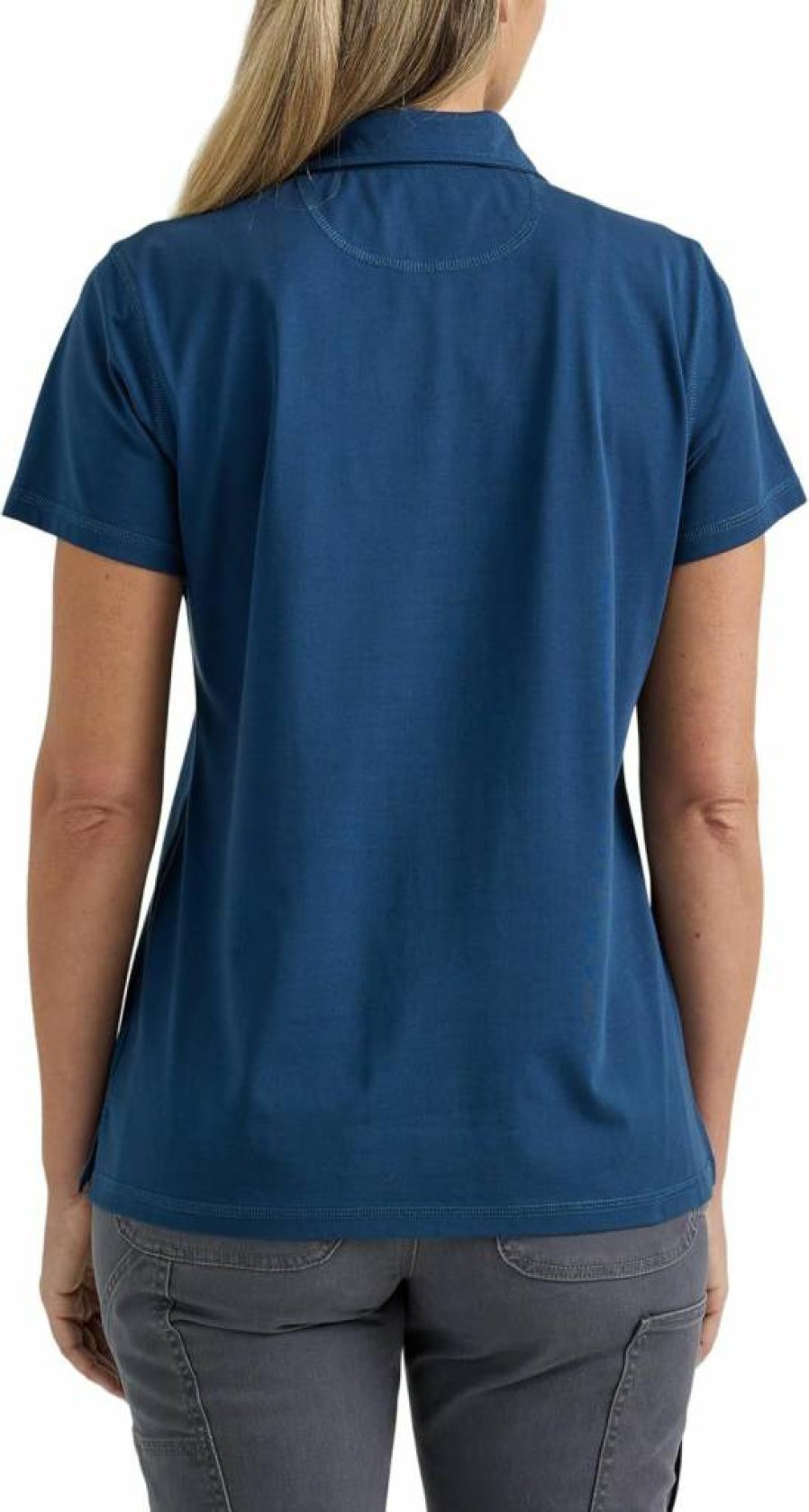 Wrangler Women's Classic Regular Fit Short Sleeve Polo Shirt with Spread Collar
