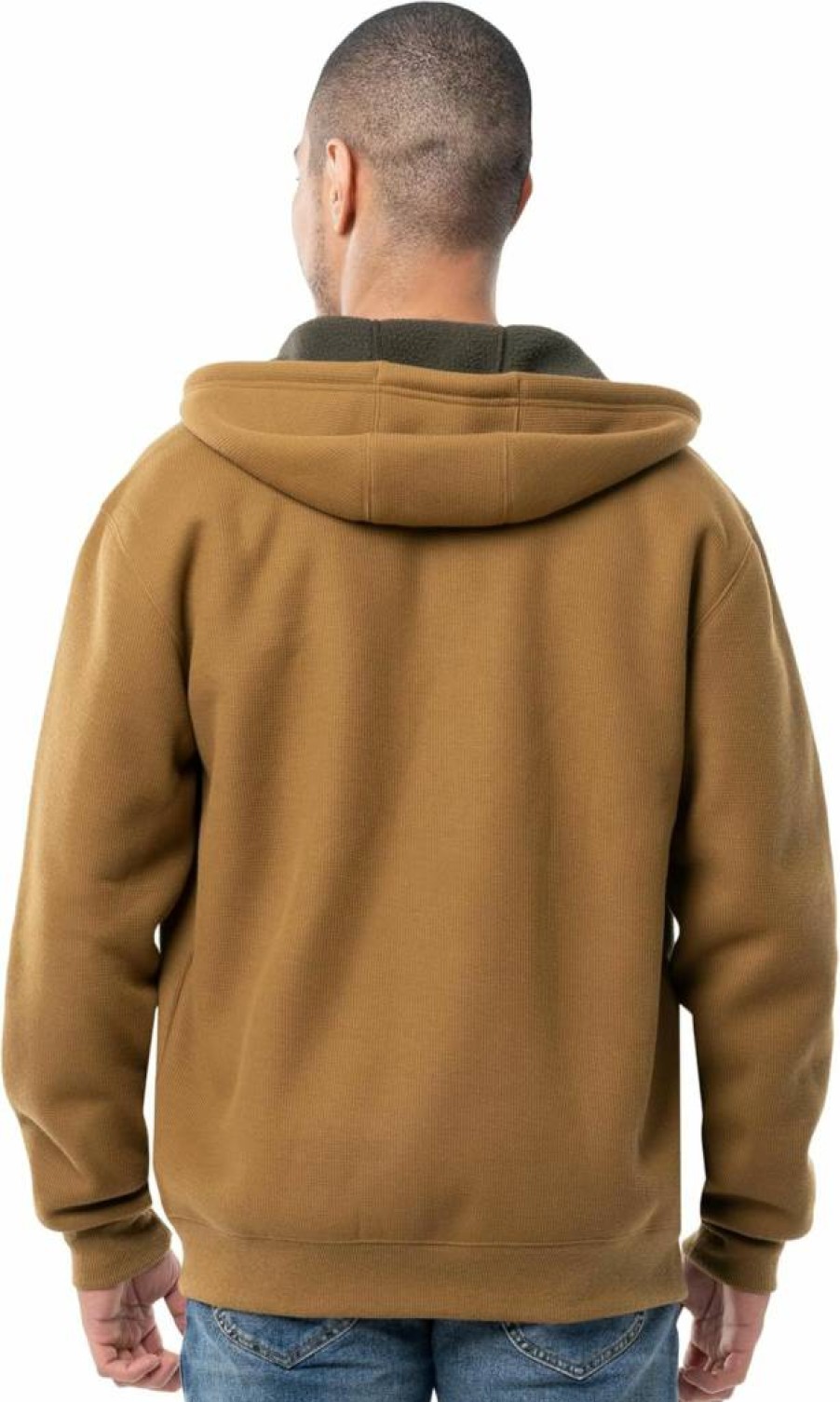 Wrangler Men's Sherpa-Lined Thermal Zip-Up Hoodie for Winter Warmth