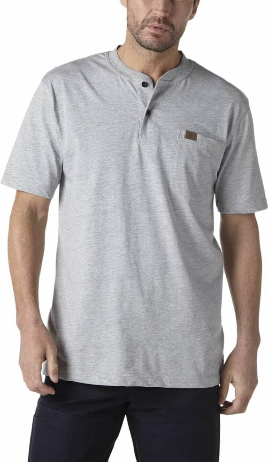 Wrangler Men's Classic Short Sleeve Henley Shirt - Comfortable Casual Crewneck Tee