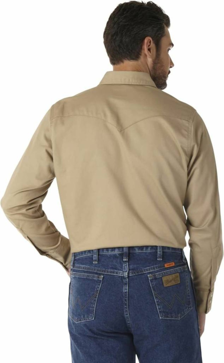 Wrangler Riggs FR Men's Flame Resistant Work Shirt - Long Sleeve Snap Western Pocket Shirt for Men