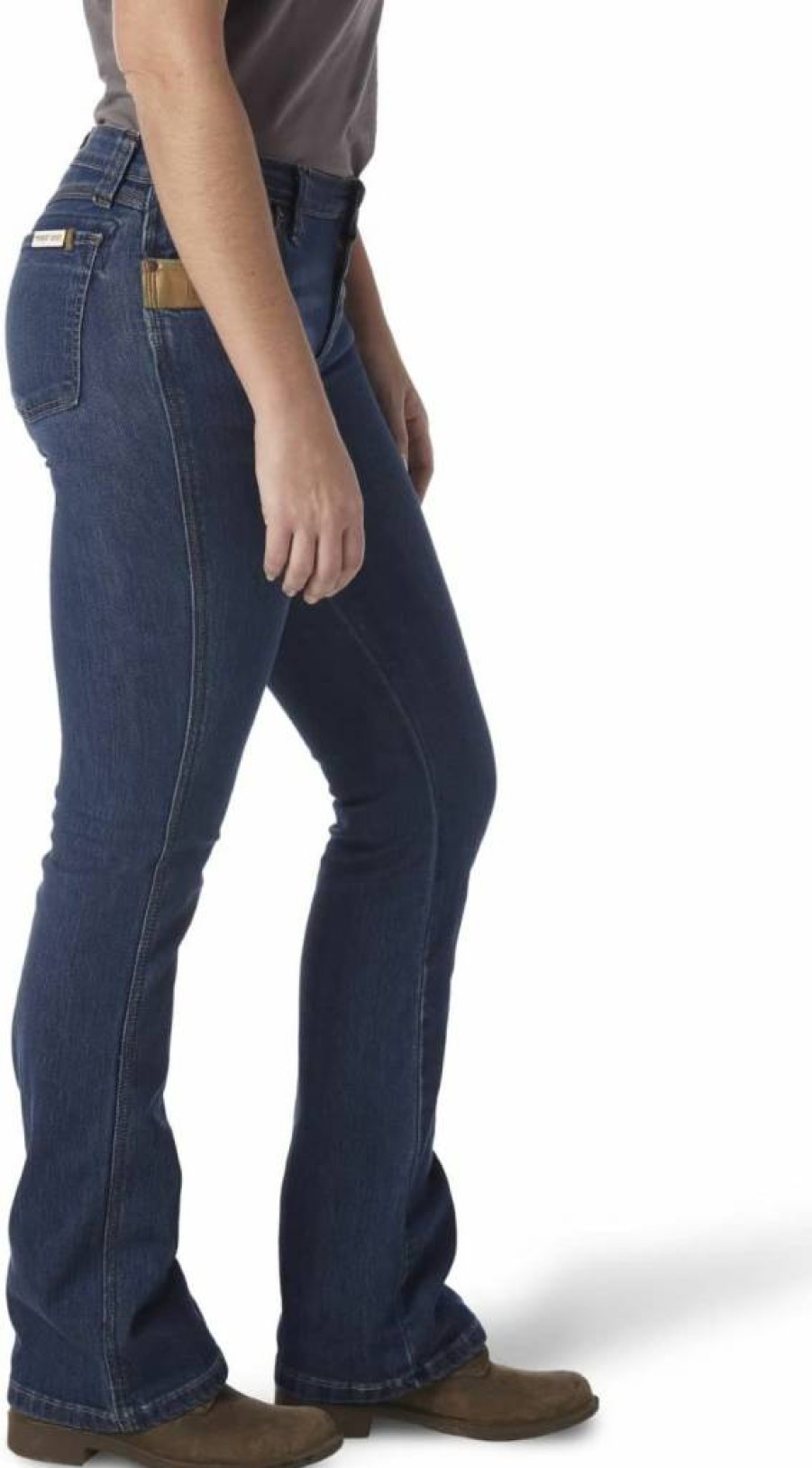 Wrangler Women's Riggs Workwear Boot Cut Jeans - Durable 5 Pocket Denim Pants for Comfort & Style