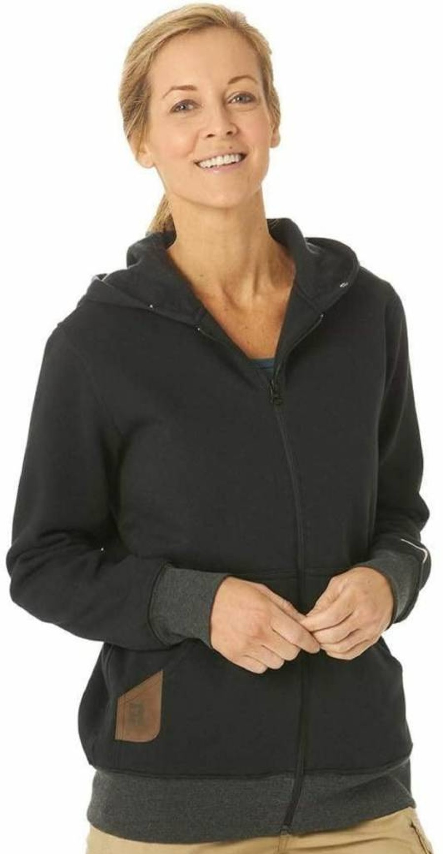 Wrangler Women's Riggs Workwear Hoodie - Durable Full Zip Fleece Jacket for Work & Outdoor