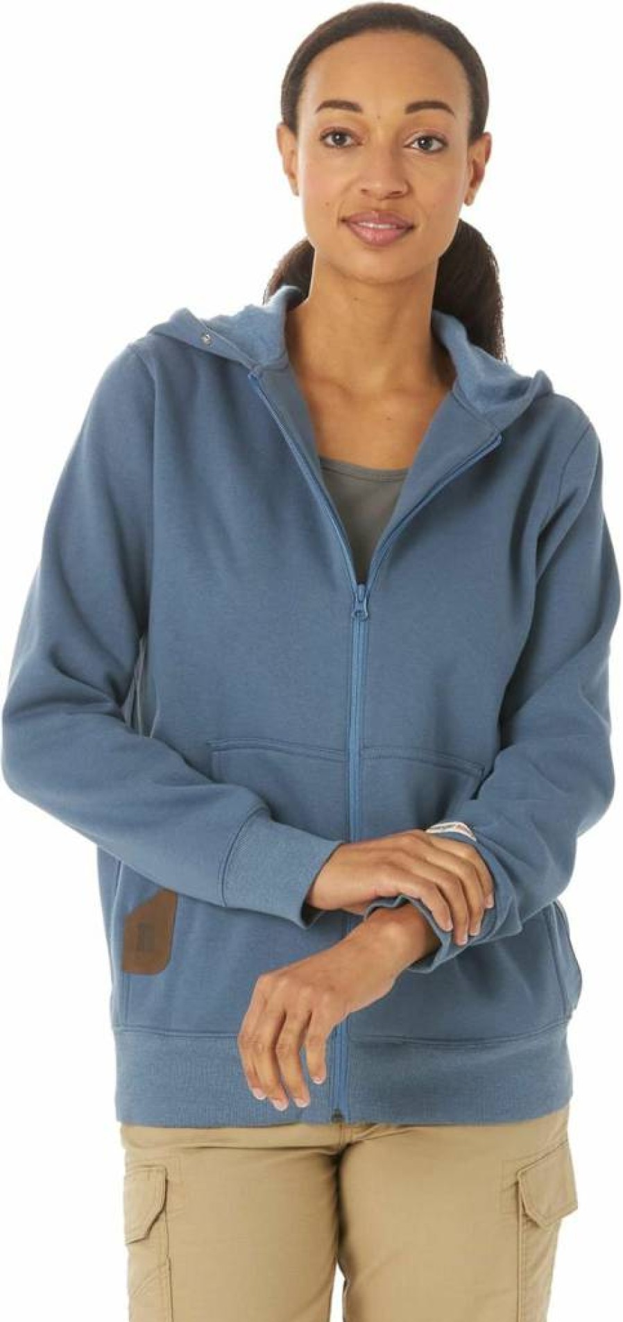 Wrangler Women's Riggs Workwear Hoodie - Durable Full Zip Fleece Jacket for Work & Outdoor