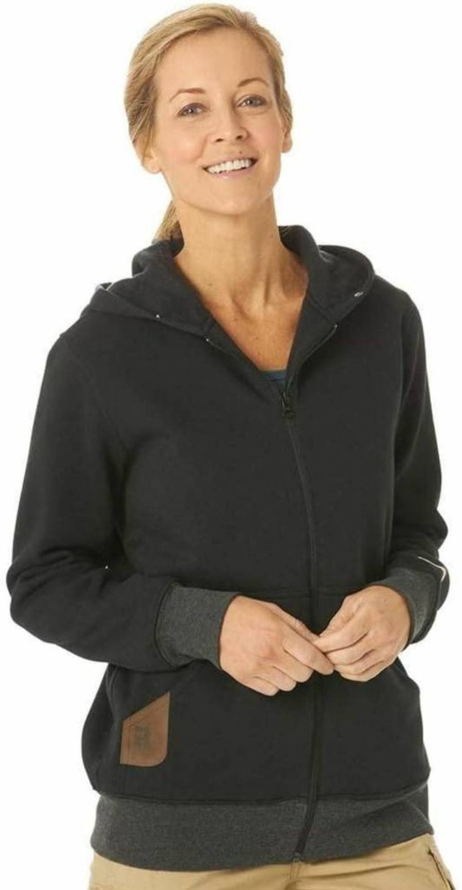 Wrangler Women's Riggs Workwear Hoodie - Durable Full Zip Fleece Jacket for Work & Outdoor