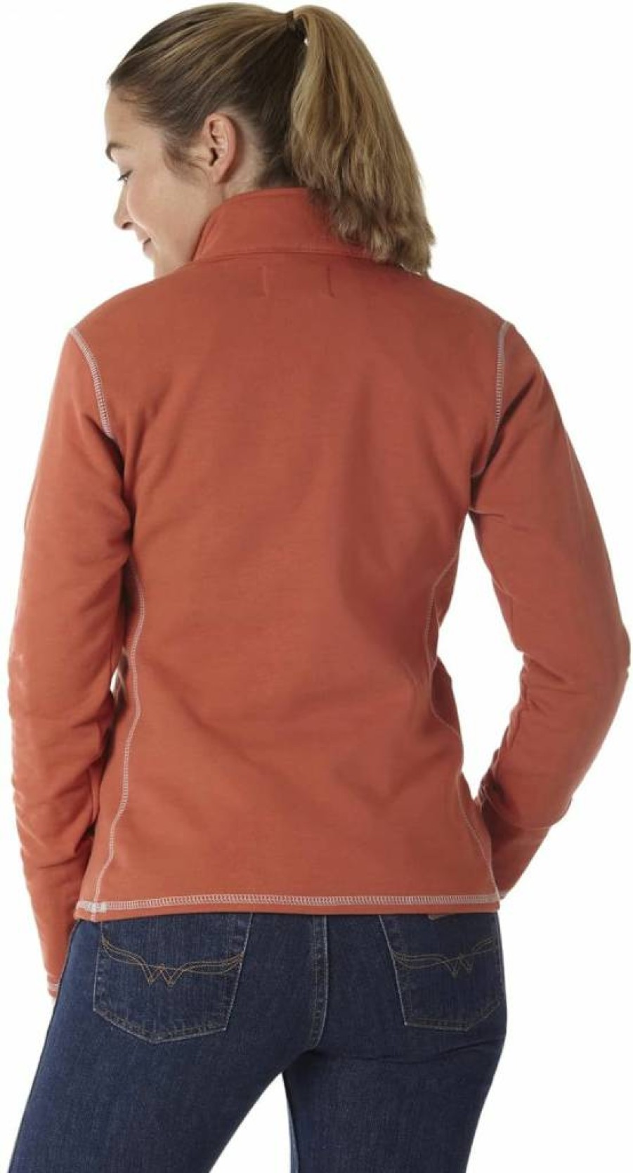 Wrangler Women's FR 1/4 Zip Pullover Sweatshirt - Comfortable Quarter-Zip Fleece Top