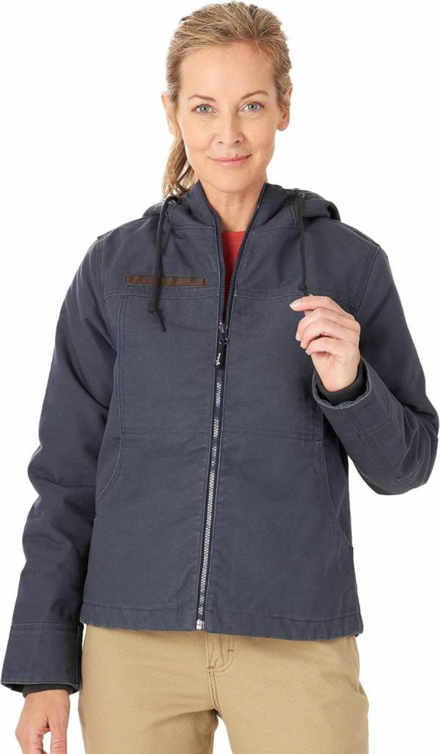 Wrangler Women's Canvas Work Jacket - Durable Layered Denim Coat for Tough Outdoor Wear