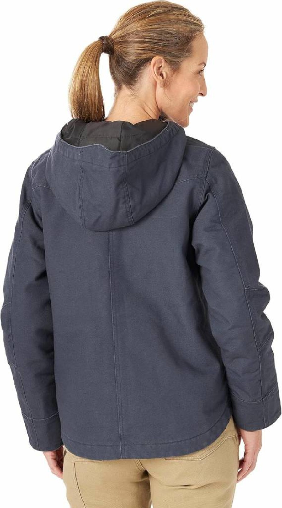 Wrangler Women's Canvas Work Jacket - Durable Layered Denim Coat for Tough Outdoor Wear