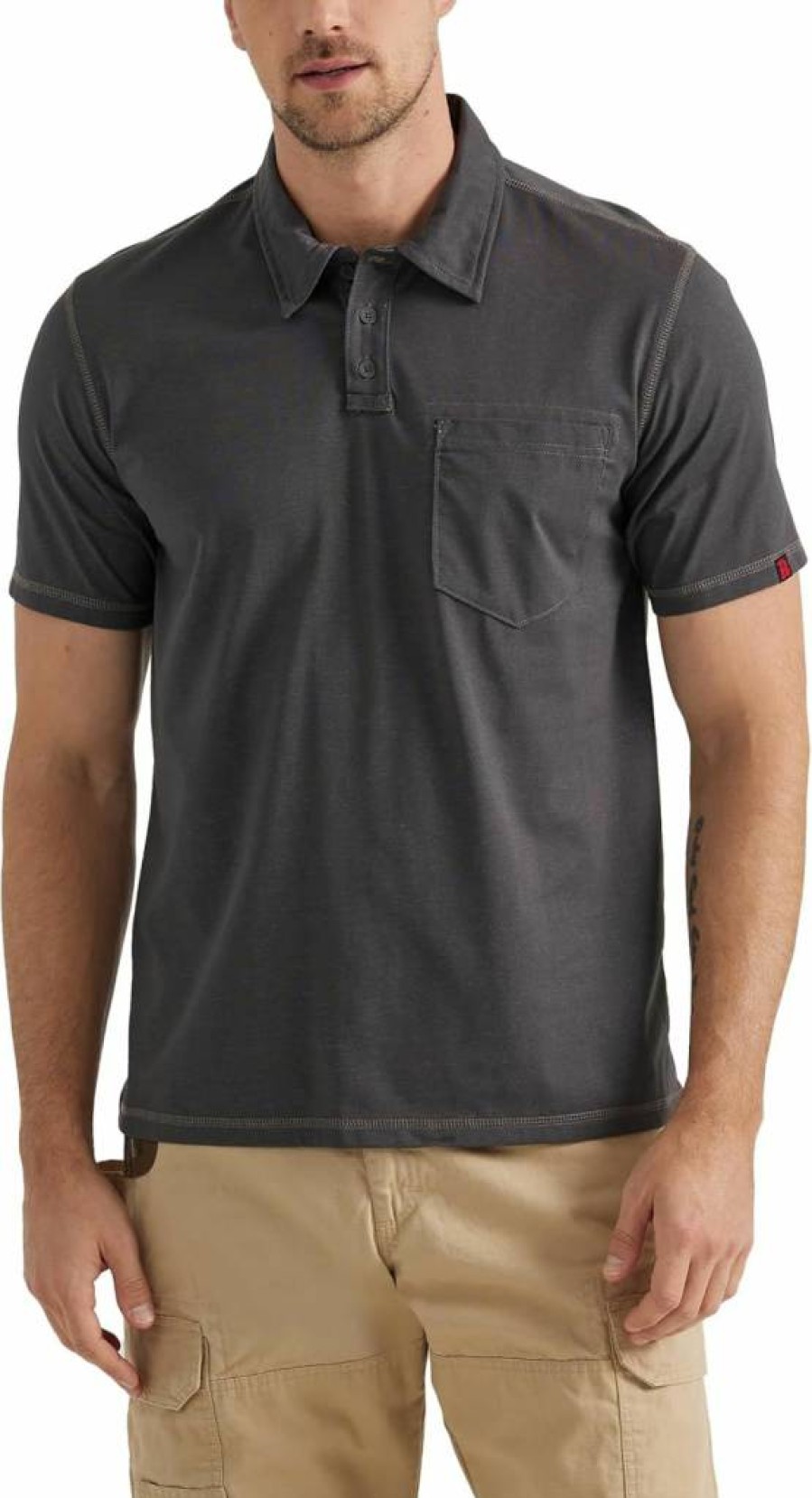 Wrangler Men's Performance Short-Sleeve Polo Shirt - Moisture-Wicking Work & Casual Knit Top