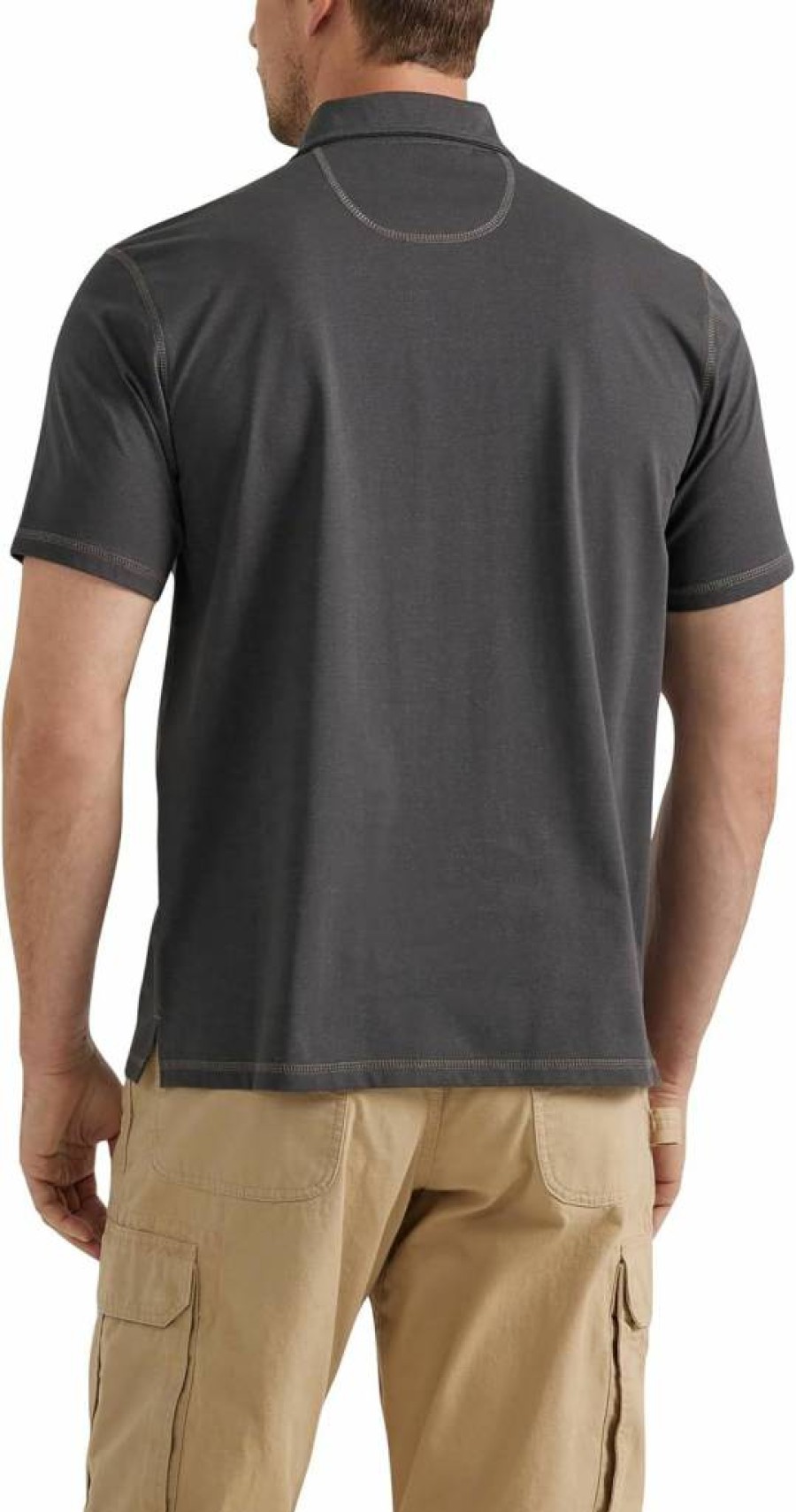 Wrangler Men's Performance Short-Sleeve Polo Shirt - Moisture-Wicking Work & Casual Knit Top