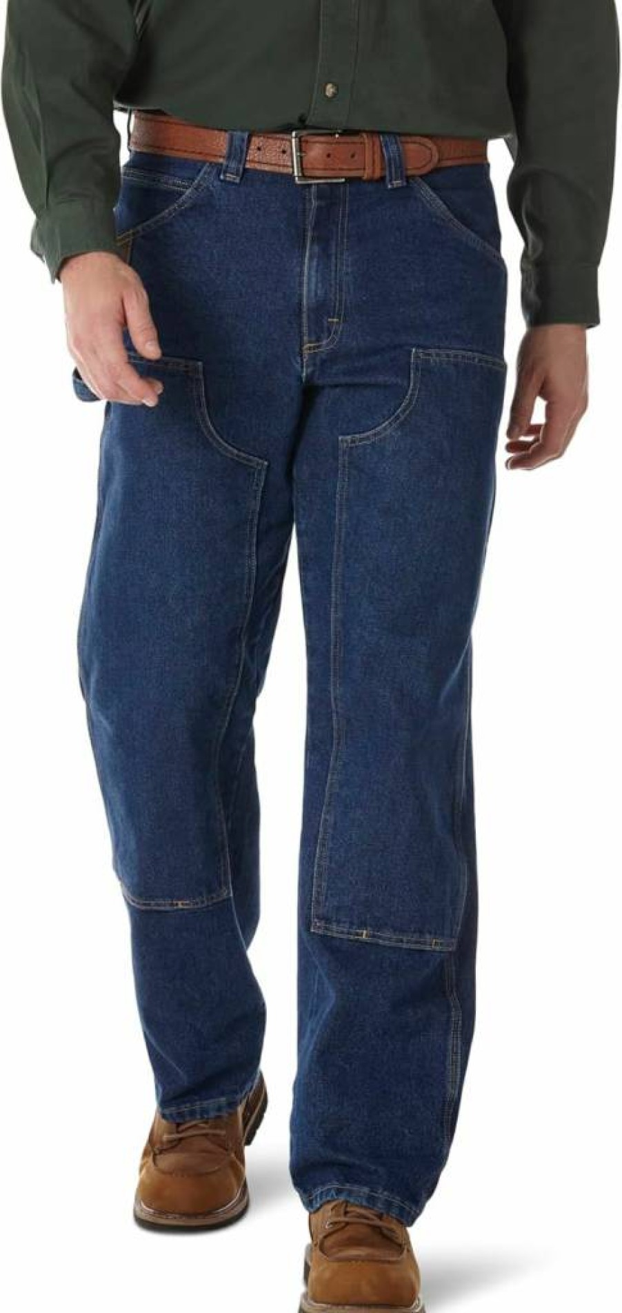 Wrangler Men's Utility Jeans - Durable Work & Casual Denim Pants for Men