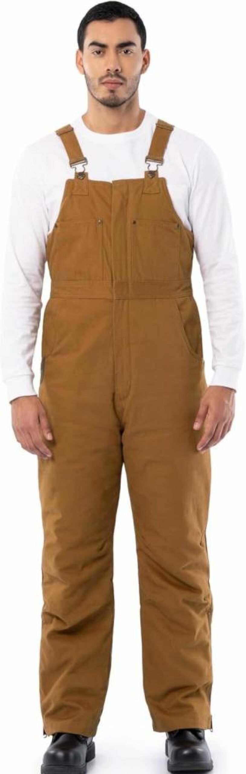 Wrangler Men's Insulated Duck Bib Overalls for Cold Weather Work & Hunting