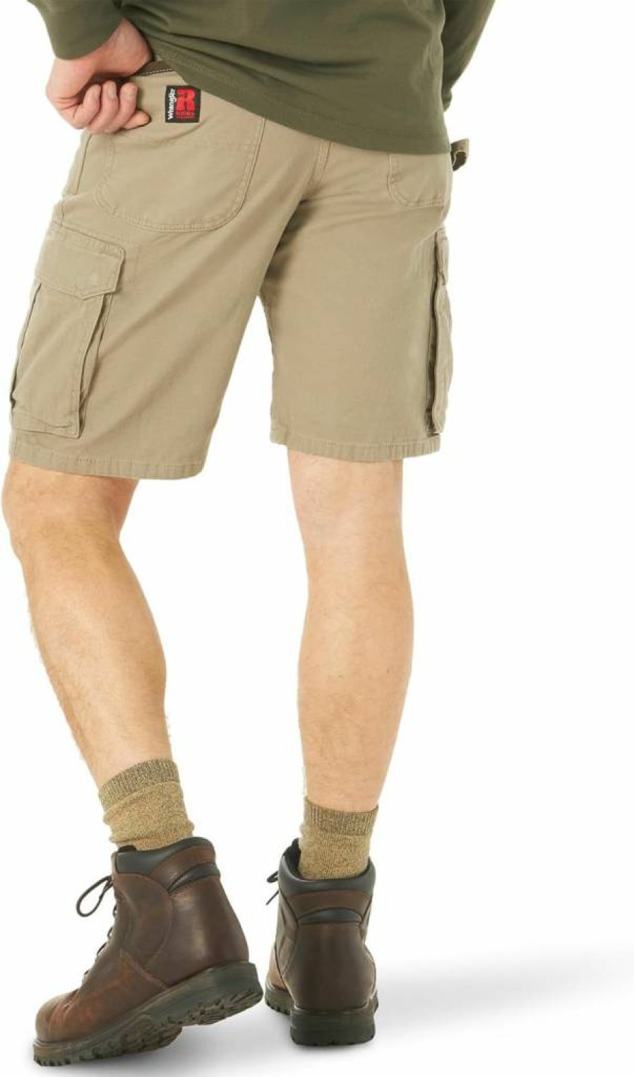 Wrangler Riggs Workwear Men's 11" Relaxed Fit Stretch Ranger Shorts Durable Utility Work Shorts