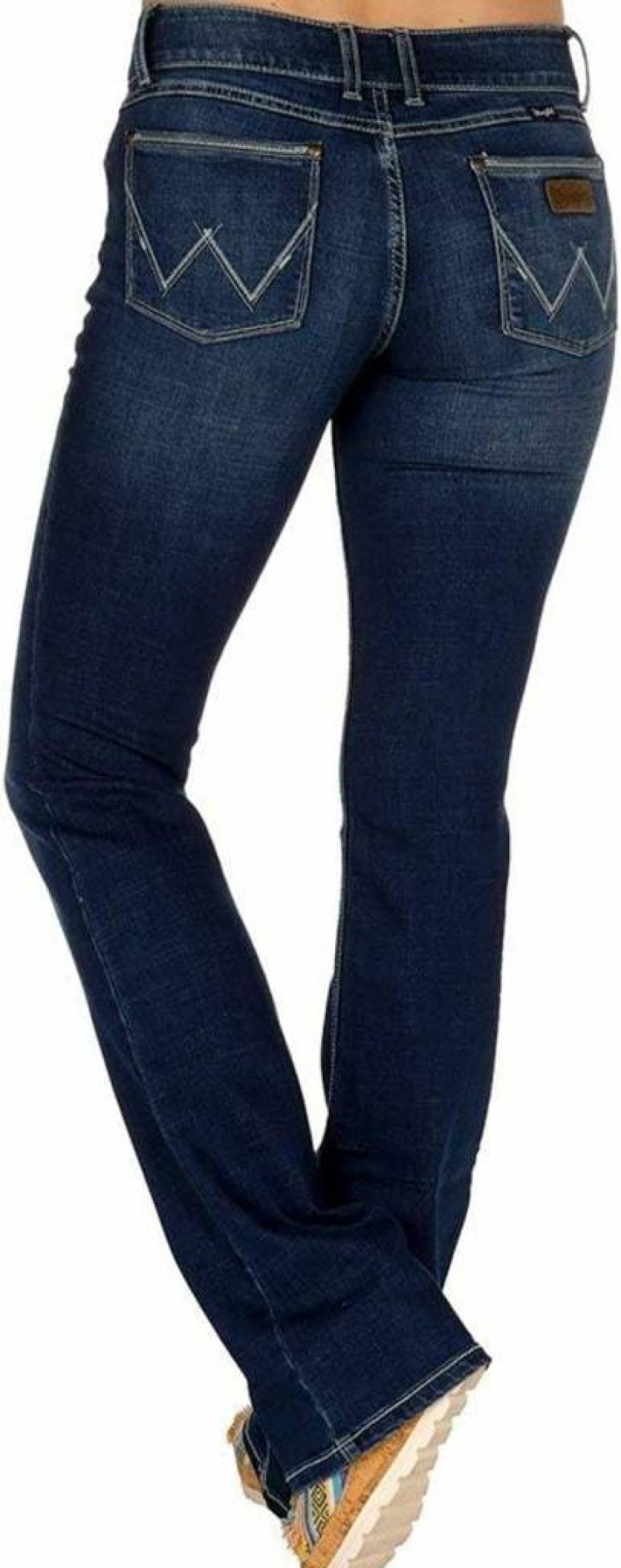 Wrangler Women's Willow Boot Cut Riding Jeans - Mid Rise Performance Waist Ultimate Comfort Denim Pants