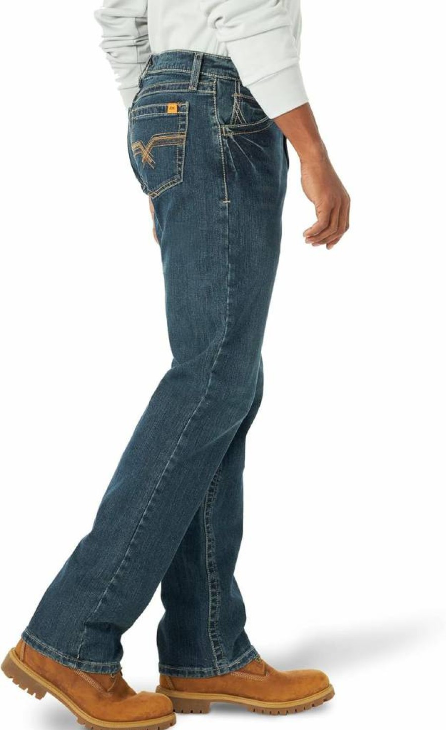 Wrangler Men's Flame-Resistant Vintage Boot Cut Jeans in Darkest Denim - 20X Relaxed Fit