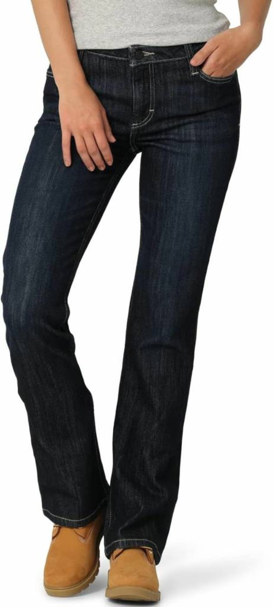 Wrangler Riggs Workwear Women's Retro Mae Boot Cut Jeans - Durable Denim Pants for Work & Casual Wear