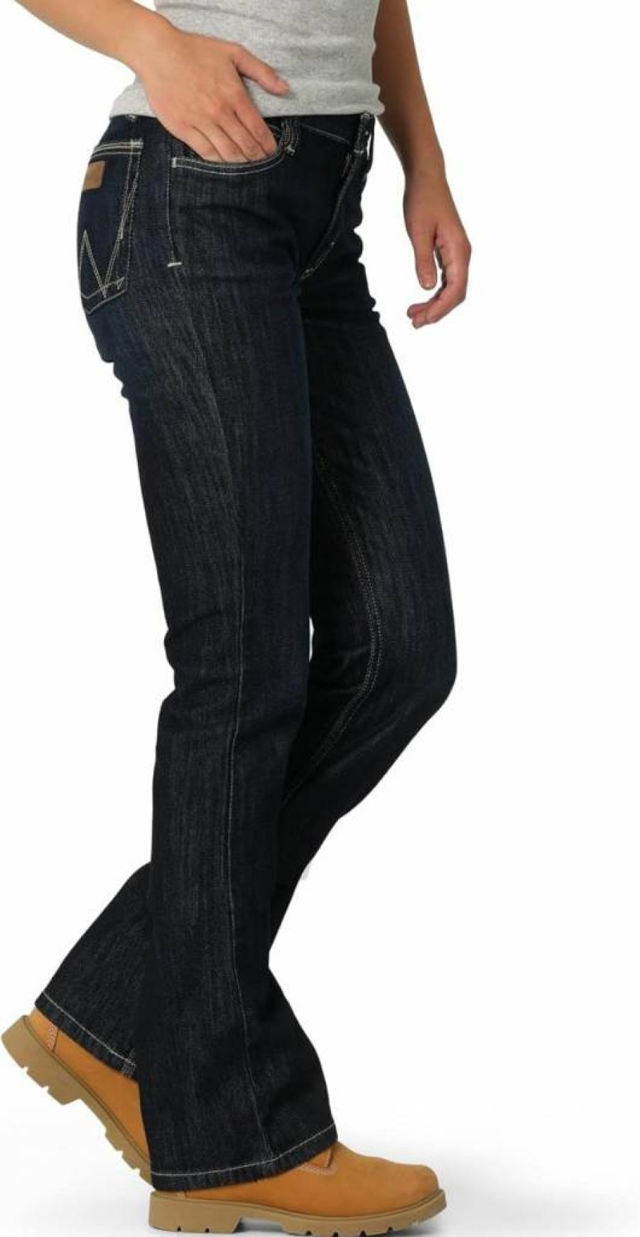 Wrangler Riggs Workwear Women's Retro Mae Boot Cut Jeans - Durable Denim Pants for Work & Casual Wear