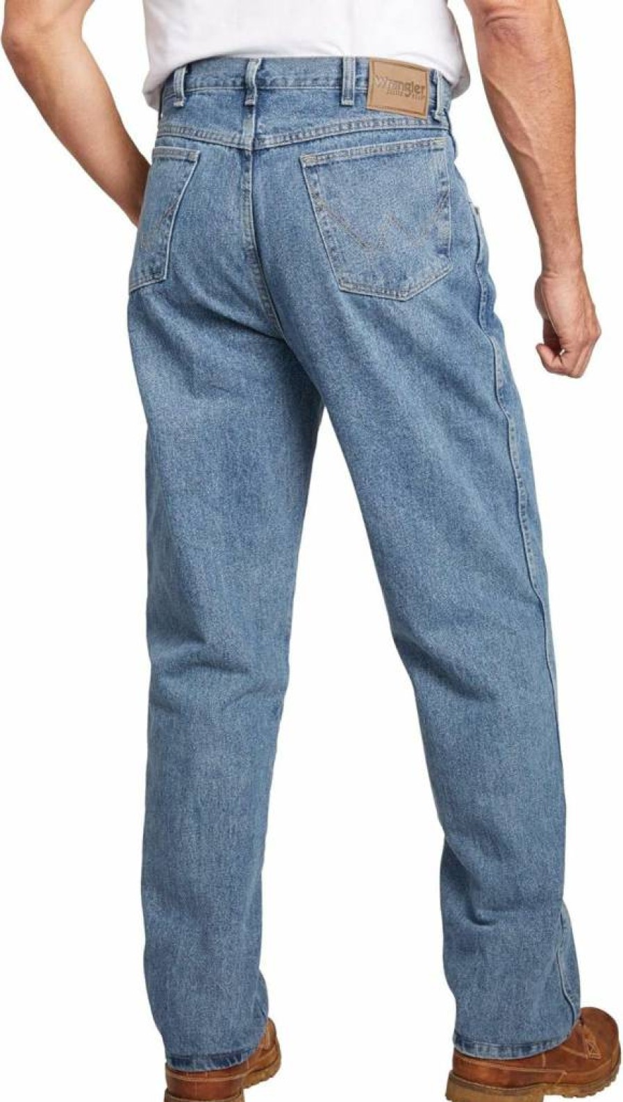 Wrangler Men's Relaxed Fit Comfort Stretch Denim Jeans for Casual Wear