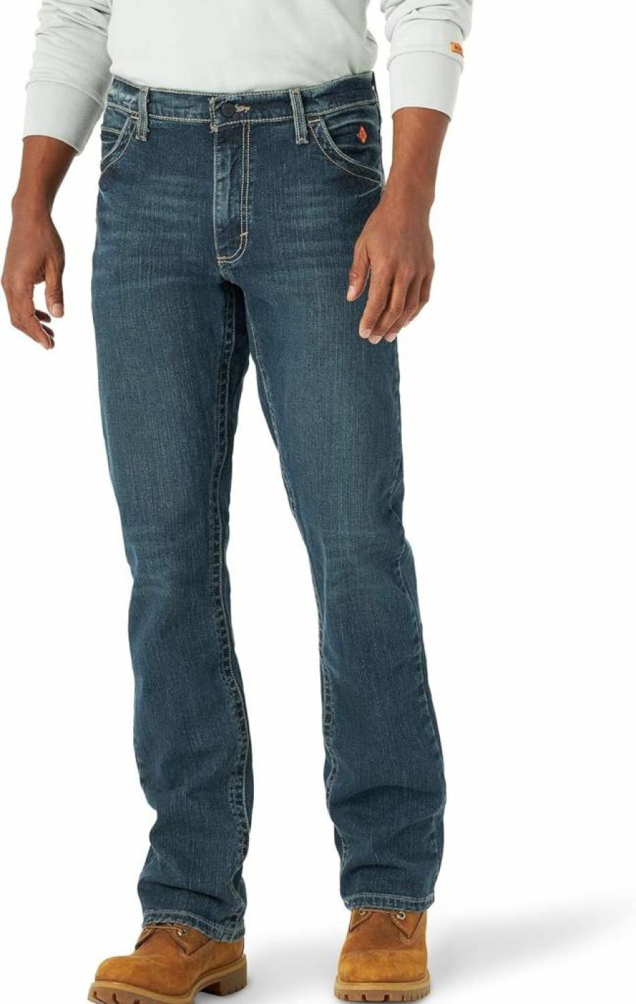Wrangler Riggs Workwear Men's Flame-Resistant FR Denim Jeans 32W x 34L Dark Vintage Boot Cut