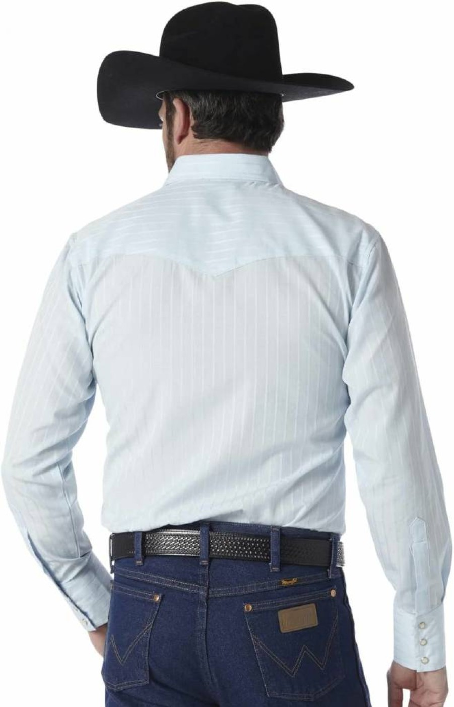 Wrangler Men's Western Snap Shirt Long Sleeve Two Pocket Casual Plaid Work Shirt