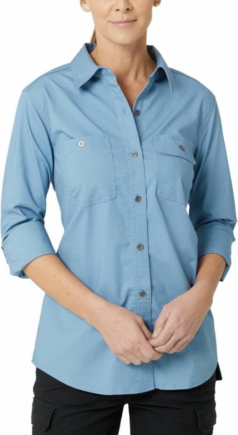 Wrangler Women's Breathable Button-Up Work Shirt for Comfort & Style