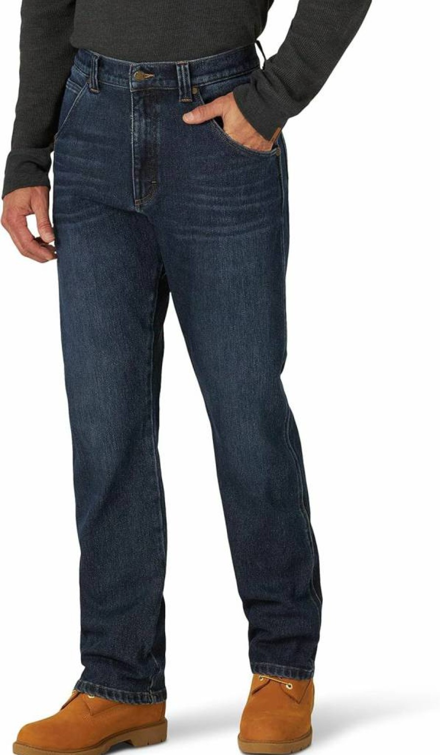 Wrangler Men's Insulated Five Pocket Jeans for Cold Weather Comfort