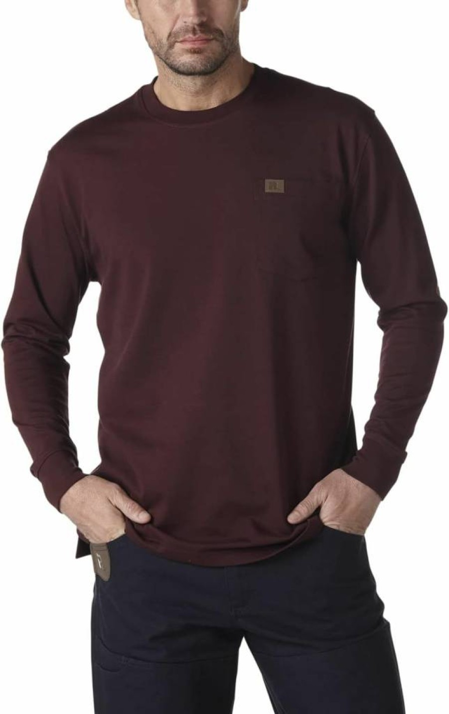 Wrangler Men's Classic Long Sleeve Pocket Tee - Comfortable Casual Shirt for Men