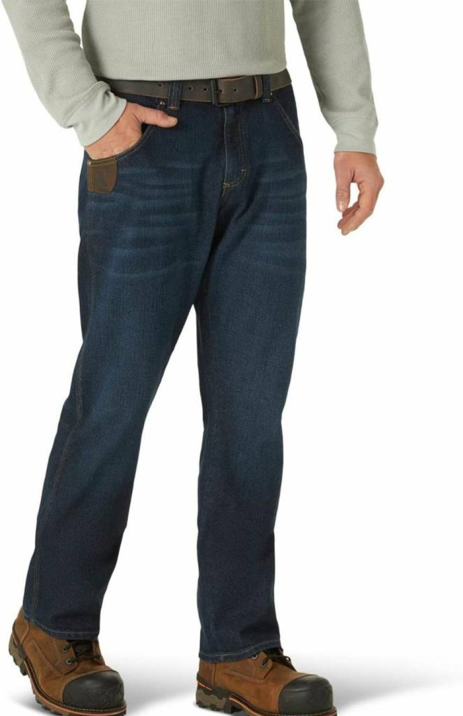 Wrangler Men's Slim Fit Stretch Denim Jeans - Comfortable Five Pocket Design for Everyday Wear