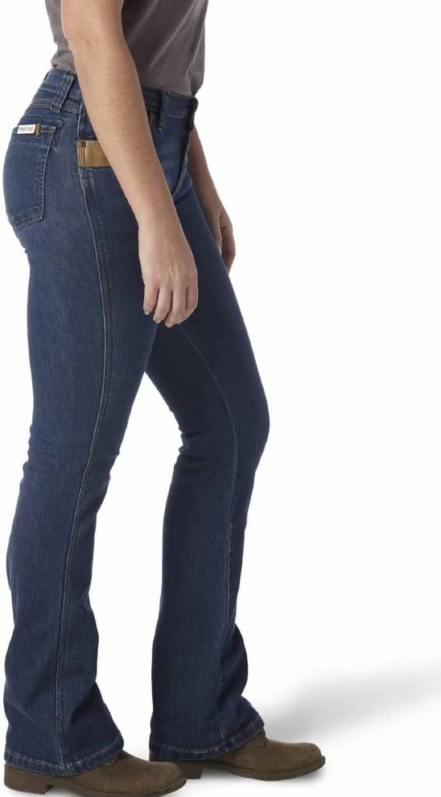 Wrangler Women's Riggs Workwear Bootcut Jeans - Durable 5-Pocket Denim Pants for Work & Casual Wear